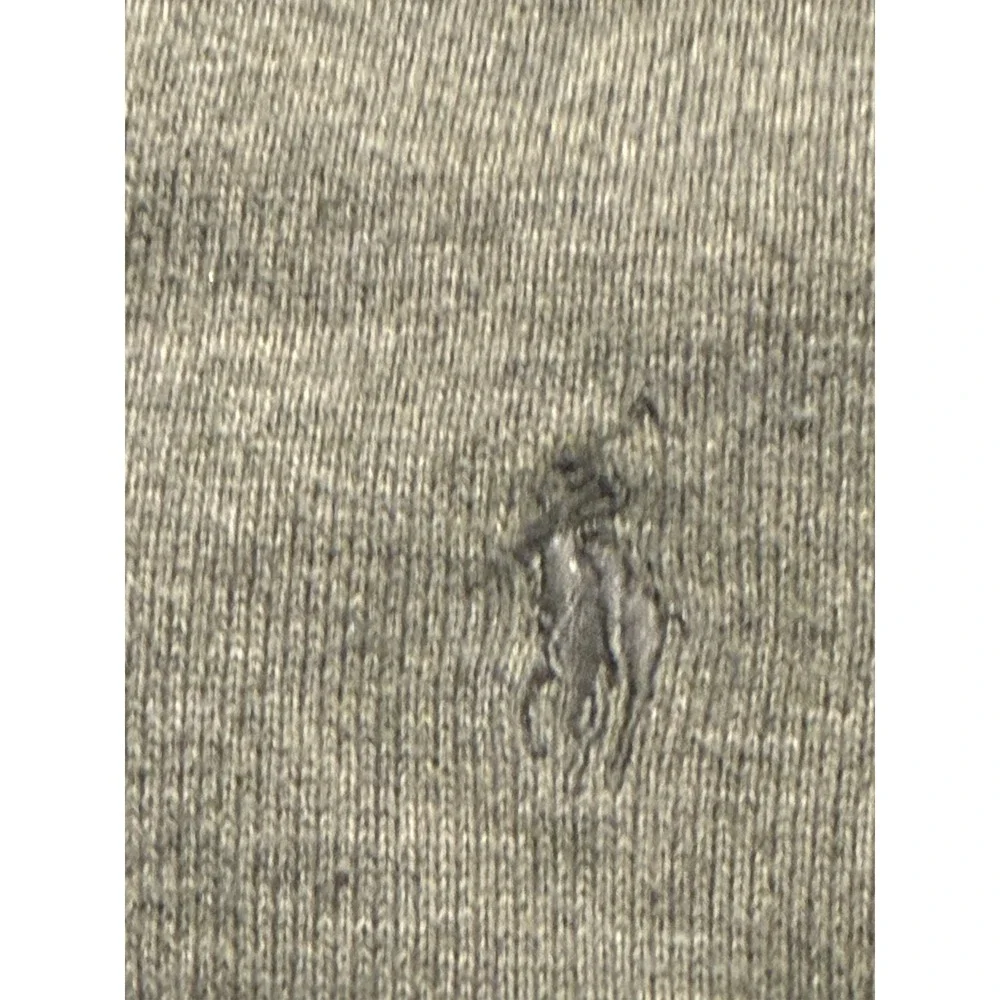 Polo Ralph Lauren Sweater Mens 2XL Gray‎ V Neck Cotton Pullover